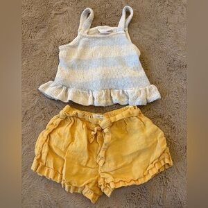 Zara two piece summer outfit, girls 4/5